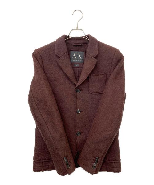 ARMANI EXCHANGE（アルマーニ エクスチェンジ）ARMANI EXCHANGE (アルマーニ エクスチェンジ) ウール混コート レッド サイズ:Sの古着・服飾アイテム