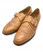 Crockett & Jonesクロケット＆ジョーンズ）の古着「シングルモンクストラップシューズ」｜ブラウン