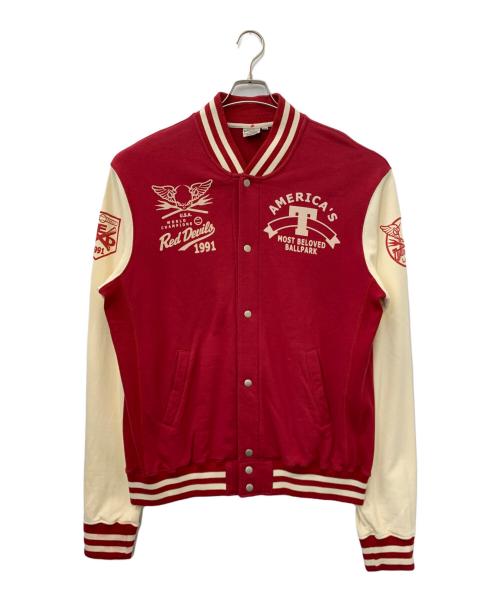 TED COMPANY（テッドカンパニー）TED COMPANY (テッドカンパニー) スタジャン レッド×アイボリー サイズ:XXLの古着・服飾アイテム