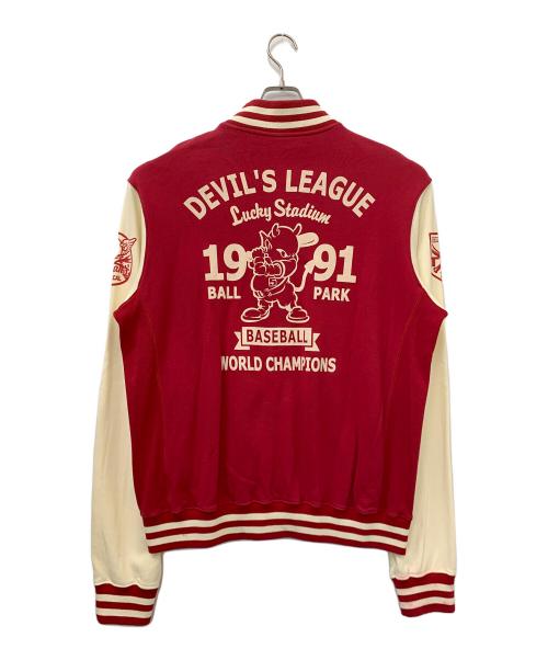 TED COMPANY（テッドカンパニー）TED COMPANY (テッドカンパニー) スタジャン レッド×アイボリー サイズ:XXLの古着・服飾アイテム