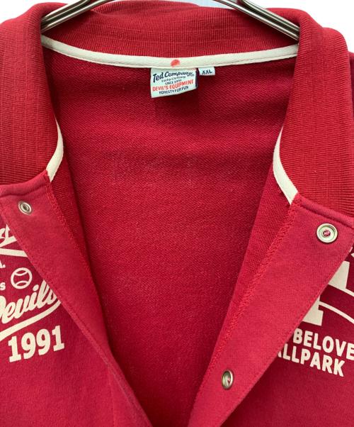 TED COMPANY（テッドカンパニー）TED COMPANY (テッドカンパニー) スタジャン レッド×アイボリー サイズ:XXLの古着・服飾アイテム