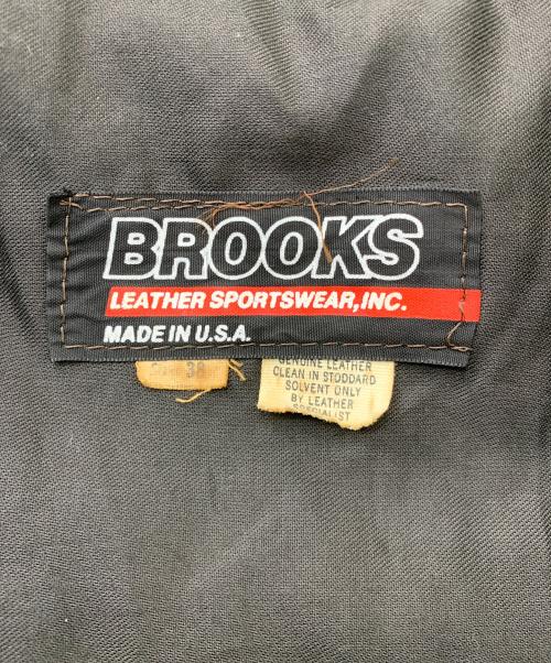 BROOKS（ブルックス）BROOKS (ブルックス) 80's レザージャケット ブラック サイズ:38の古着・服飾アイテム
