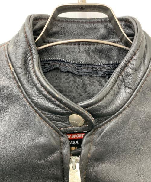 BROOKS（ブルックス）BROOKS (ブルックス) 80's レザージャケット ブラック サイズ:38の古着・服飾アイテム