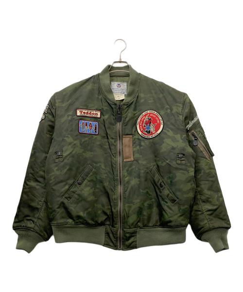 AERO EQUIPMENT LABORATORY（エアロエクイップメントラボトリー）AERO EQUIPMENT LABORATORY (エアロエクイップメントラボトリー) MA-1ジャケット グリーン サイズ:46の古着・服飾アイテム