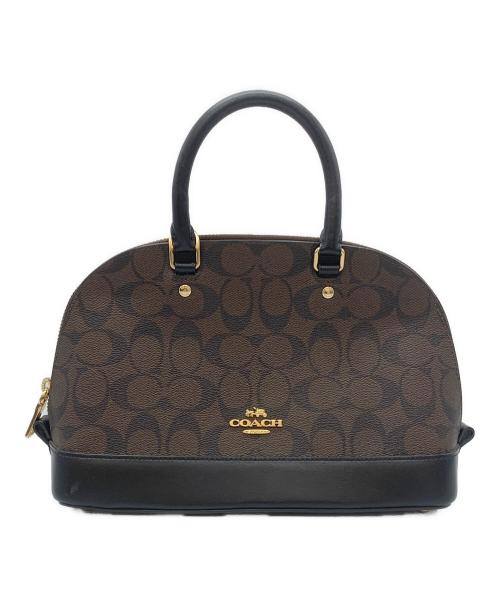 COACH（コーチ）COACH (コーチ) ハンドバッグ ブラウン×ブラックの古着・服飾アイテム