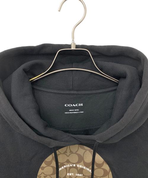 COACH（コーチ）COACH (コーチ) プルオーバーパーカー ブラック サイズ:Mの古着・服飾アイテム