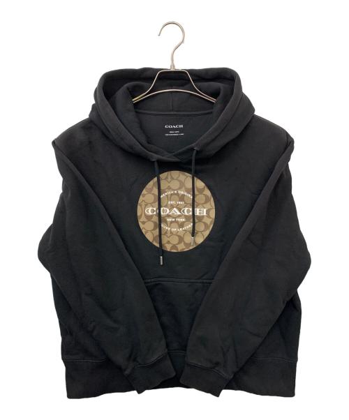 COACH（コーチ）COACH (コーチ) プルオーバーパーカー ブラック サイズ:Mの古着・服飾アイテム