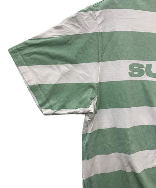 SUPREME（シュプリーム）Supreme (シュプリーム) Printed Stripe S/S Top グリーン サイズ:Lの古着・服飾アイテム