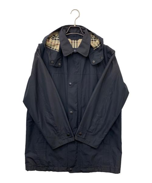 BURBERRY LONDON（バーバリーロンドン）BURBERRY LONDON (バーバリーロンドン) フーデッドジャケット ネイビー サイズ:Lの古着・服飾アイテム