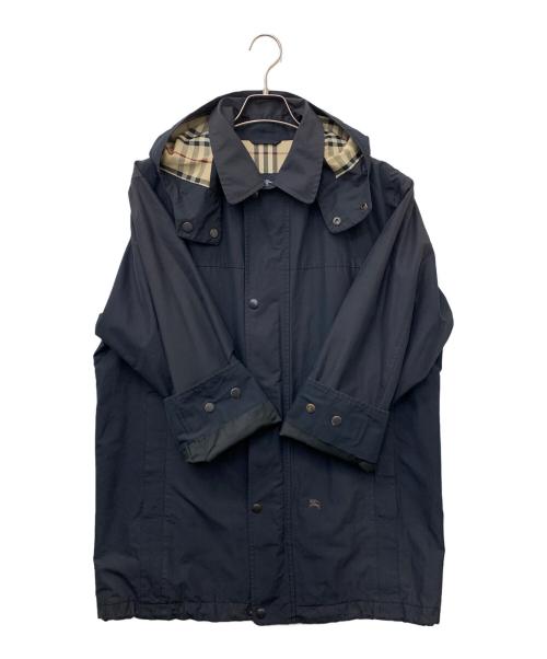 BURBERRY LONDON（バーバリーロンドン）BURBERRY LONDON (バーバリーロンドン) フーデッドジャケット ネイビー サイズ:Lの古着・服飾アイテム