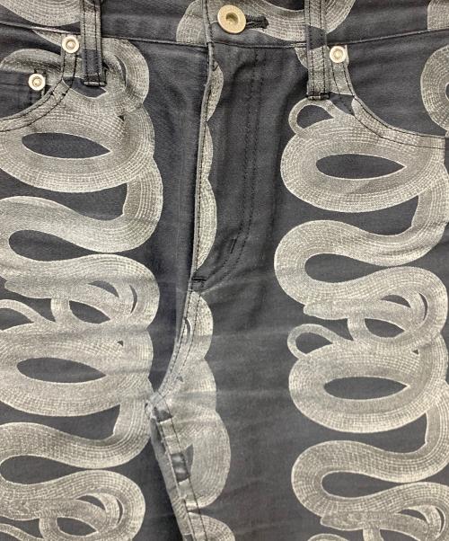 hysterics（ヒステリックス）hysterics (ヒステリックス) スネークループパンツ ブラック×グレー サイズ:Mの古着・服飾アイテム