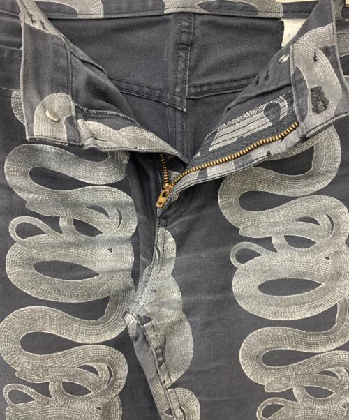 hysterics（ヒステリックス）hysterics (ヒステリックス) スネークループパンツ ブラック×グレー サイズ:Mの古着・服飾アイテム