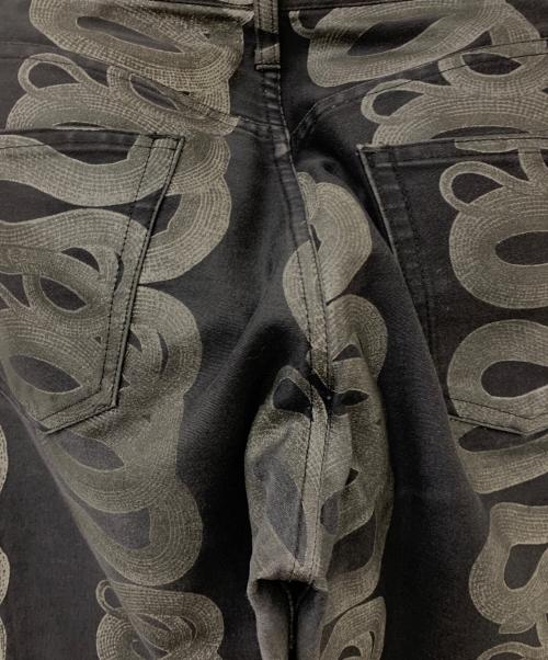 hysterics（ヒステリックス）hysterics (ヒステリックス) スネークループパンツ ブラック×グレー サイズ:Mの古着・服飾アイテム