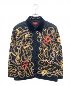 SUPREMEシュプリーム）の古着「Chains Quilted Jacket」｜ブラック×ゴールド
