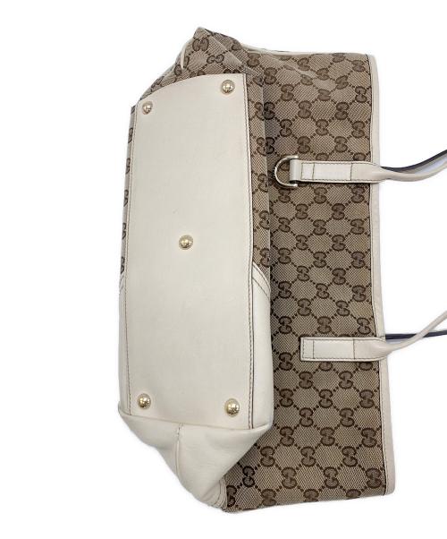 GUCCI（グッチ）GUCCI (グッチ) ニューブリットトートバッグ ベージュ×ブラウンの古着・服飾アイテム