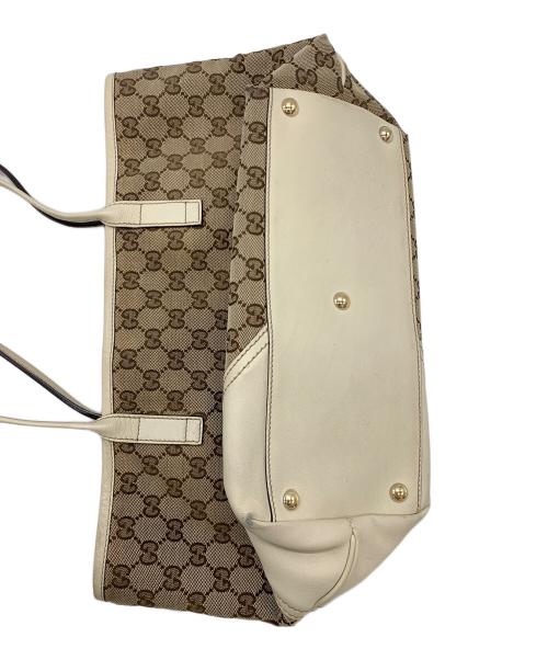 GUCCI（グッチ）GUCCI (グッチ) ニューブリットトートバッグ ベージュ×ブラウンの古着・服飾アイテム