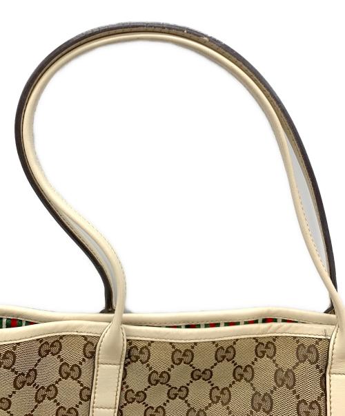 GUCCI（グッチ）GUCCI (グッチ) ニューブリットトートバッグ ベージュ×ブラウンの古着・服飾アイテム