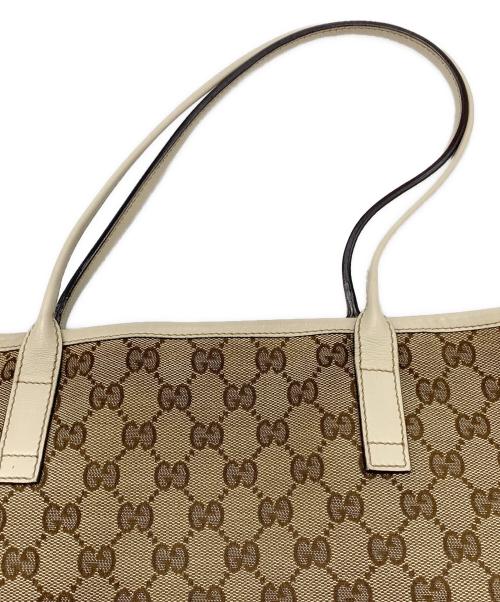 GUCCI（グッチ）GUCCI (グッチ) ニューブリットトートバッグ ベージュ×ブラウンの古着・服飾アイテム