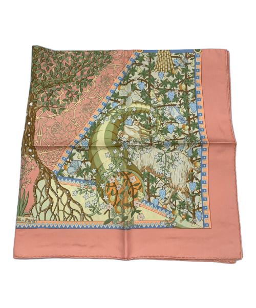 HERMES（エルメス）HERMES (エルメス) シルクスカーフ ピンクの古着・服飾アイテム