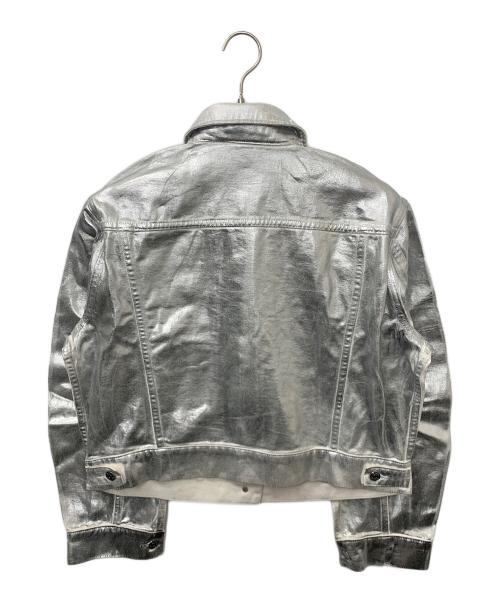 ARMANI EXCHANGE（アルマーニ エクスチェンジ）ARMANI EXCHANGE (アルマーニ エクスチェンジ) シルバーコーティング デニムジャケット シルバー サイズ:Lの古着・服飾アイテム