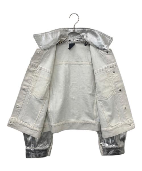 ARMANI EXCHANGE（アルマーニ エクスチェンジ）ARMANI EXCHANGE (アルマーニ エクスチェンジ) シルバーコーティング デニムジャケット シルバー サイズ:Lの古着・服飾アイテム