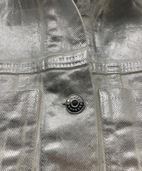 ARMANI EXCHANGE（アルマーニ エクスチェンジ）ARMANI EXCHANGE (アルマーニ エクスチェンジ) シルバーコーティング デニムジャケット シルバー サイズ:Lの古着・服飾アイテム