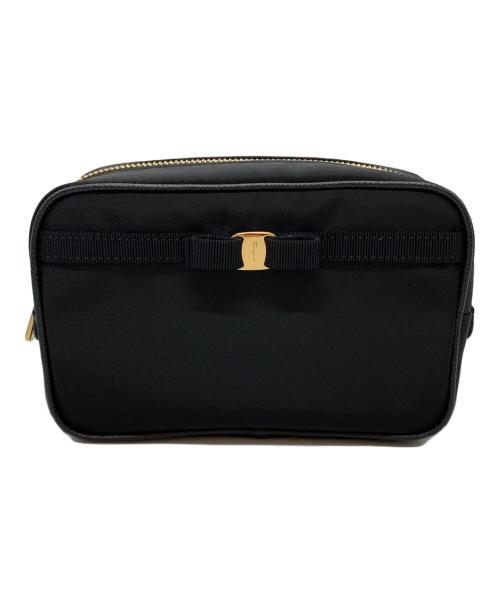 Salvatore Ferragamo（サルヴァトーレ フェラガモ）Salvatore Ferragamo (サルヴァトーレ フェラガモ) コスメポーチ ブラックの古着・服飾アイテム