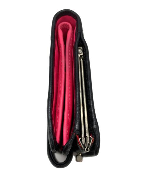 CHANEL（シャネル）CHANEL (シャネル) 2つ折り財布 ブラック×ピンクの古着・服飾アイテム