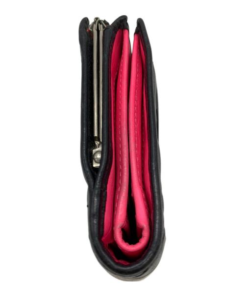 CHANEL（シャネル）CHANEL (シャネル) 2つ折り財布 ブラック×ピンクの古着・服飾アイテム