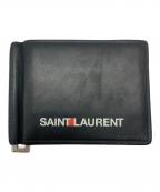 Yves Saint Laurentイヴサンローラン）の古着「2つ折り財布」｜ブラック