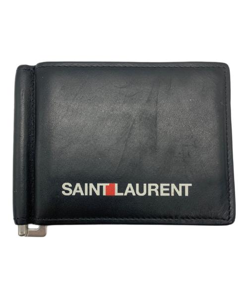 Yves Saint Laurent（イヴサンローラン）Yves Saint Laurent (イヴサンローラン) 2つ折り財布 ブラックの古着・服飾アイテム