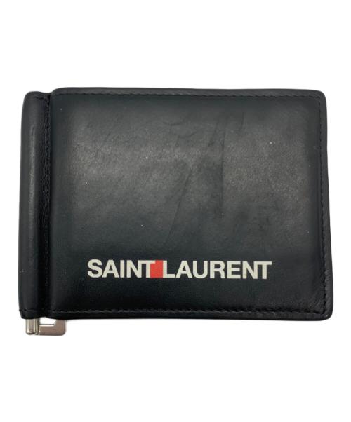 Yves Saint Laurent（イヴサンローラン）Yves Saint Laurent (イヴサンローラン) 2つ折り財布 ブラックの古着・服飾アイテム