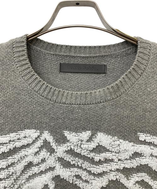 DANKE SCHON（ダンケ シェーン）Danke schon (ダンケ シェーン) 厚手ニット ブルー×グレー サイズ:Lの古着・服飾アイテム