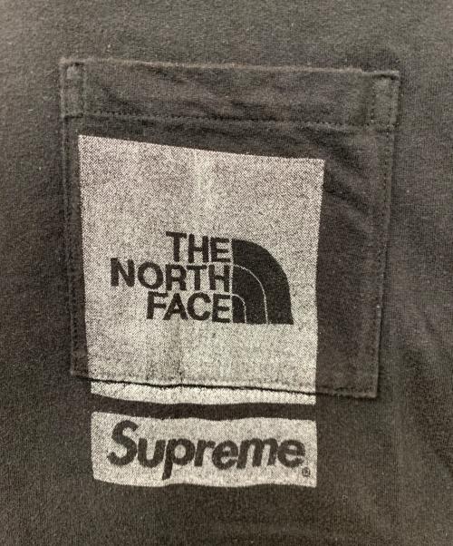THE NORTH FACE（ザ ノース フェイス）THE NORTH FACE (ザ ノース フェイス) SUPREME (シュプリーム) PRINTED S/S POCKET TEE ブラック サイズ:Lの古着・服飾アイテム