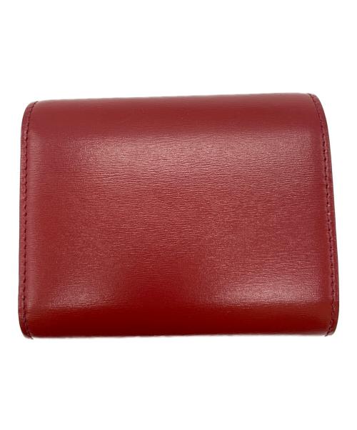 JIMMY CHOO（ジミーチュウ）JIMMY CHOO (ジミーチュウ) 3つ折り財布 レッドの古着・服飾アイテム