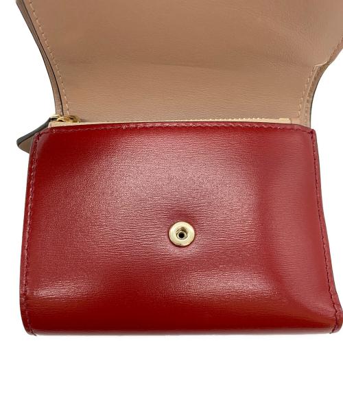 JIMMY CHOO（ジミーチュウ）JIMMY CHOO (ジミーチュウ) 3つ折り財布 レッドの古着・服飾アイテム
