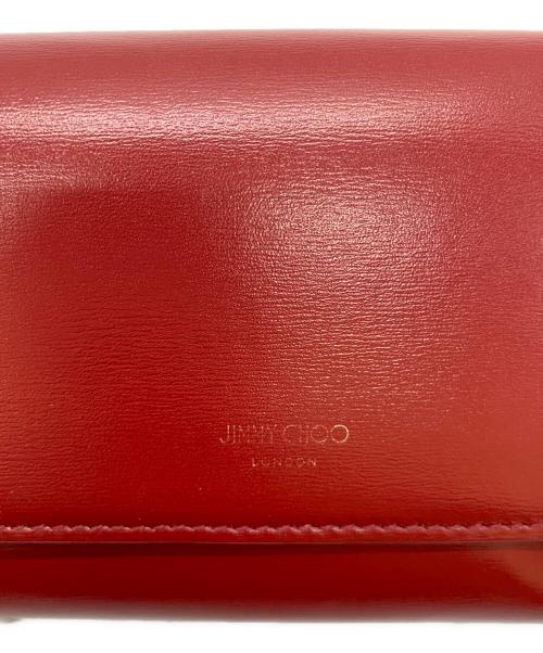JIMMY CHOO（ジミーチュウ）JIMMY CHOO (ジミーチュウ) 3つ折り財布 レッドの古着・服飾アイテム