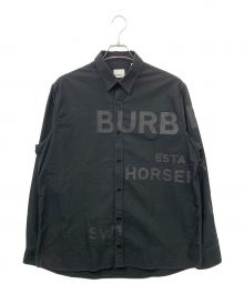BURBERRY（バーバリー）の古着「Horseferry Print Shirt」｜ブラック