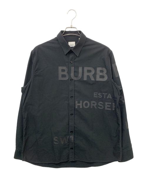 BURBERRY（バーバリー）BURBERRY (バーバリー) Horseferry Print Shirt ブラック サイズ:Lの古着・服飾アイテム