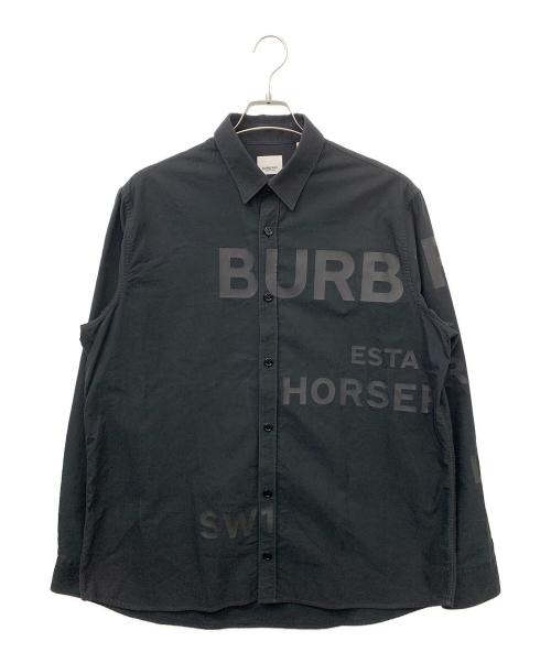 BURBERRY（バーバリー）BURBERRY (バーバリー) Horseferry Print Shirt ブラック サイズ:Lの古着・服飾アイテム