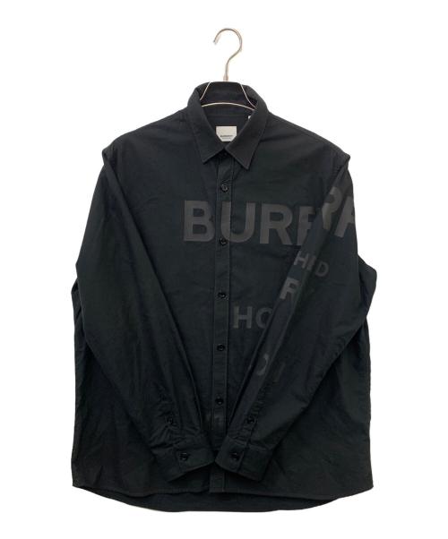 BURBERRY（バーバリー）BURBERRY (バーバリー) Horseferry Print Shirt ブラック サイズ:Lの古着・服飾アイテム