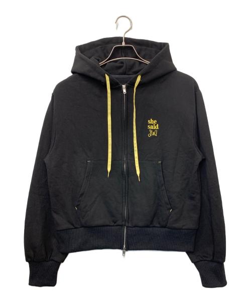commongullproducts（コモンガルプロダクツ）commongullproducts (コモンガルプロダクツ) shesaidthat (シーセッドザット) ジップパーカー ブラック サイズ:Sの古着・服飾アイテム