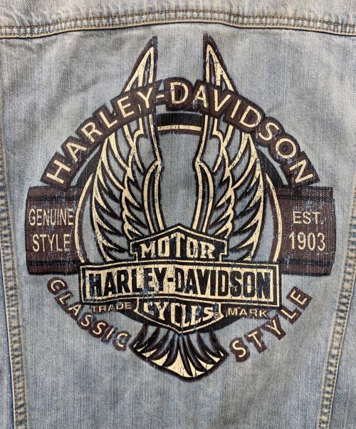 HARLEY-DAVIDSON（ハーレーダビッドソン）HARLEY-DAVIDSON (ハーレーダビッドソン) デニムベスト ブルー サイズ:Sの古着・服飾アイテム