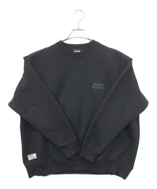 Schott（ショット）Schott (ショット) B.S.CREW SWEAT ブラック サイズ:XLの古着・服飾アイテム