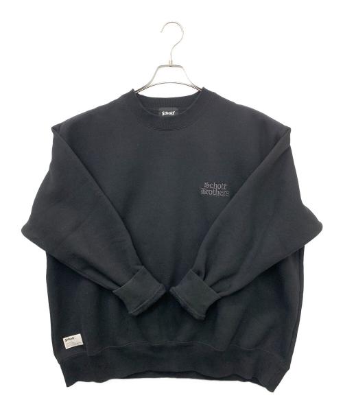Schott（ショット）Schott (ショット) B.S.CREW SWEAT ブラック サイズ:XLの古着・服飾アイテム