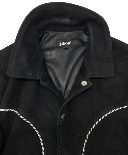 Schott（ショット）Schott (ショット) WESTERN SUEDE LEATHER JACKET ブラック サイズ:Ｍの古着・服飾アイテム