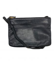 CELINE（セリーヌ）の古着「トリオラージショルダーバッグ」｜ブラック