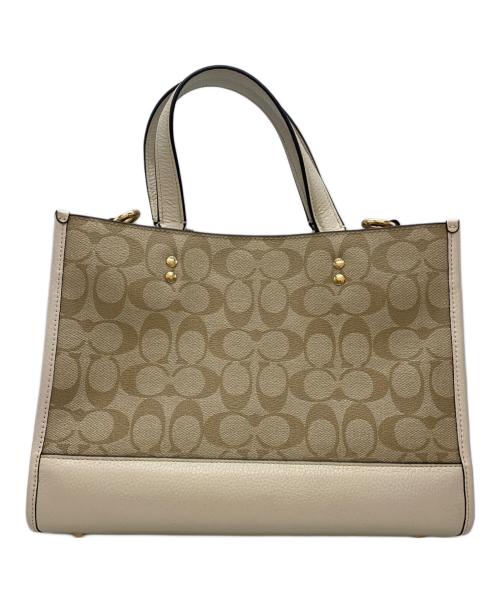 COACH（コーチ）COACH (コーチ) 2WAYバッグ ベージュ×ホワイトの古着・服飾アイテム