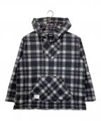 Schottショット）の古着「BAJA HOODED OMBRE NEL SHIRT」｜ホワイト×ブラック
