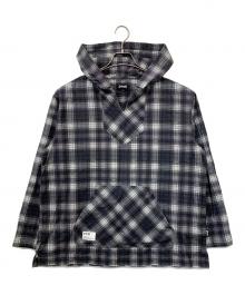 Schott（ショット）の古着「BAJA HOODED OMBRE NEL SHIRT」｜ホワイト×ブラック